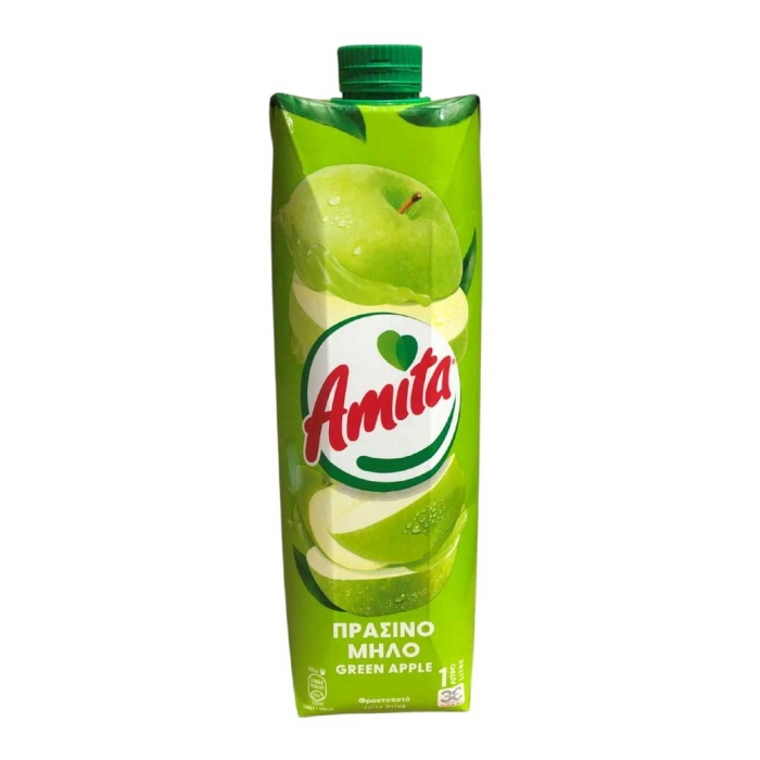 ΑΜΙΤΑ ΠΡΑΣΙΝΟ ΜΗΛΟ ΧΥΜΟΣ TETRAPACK 1LT
