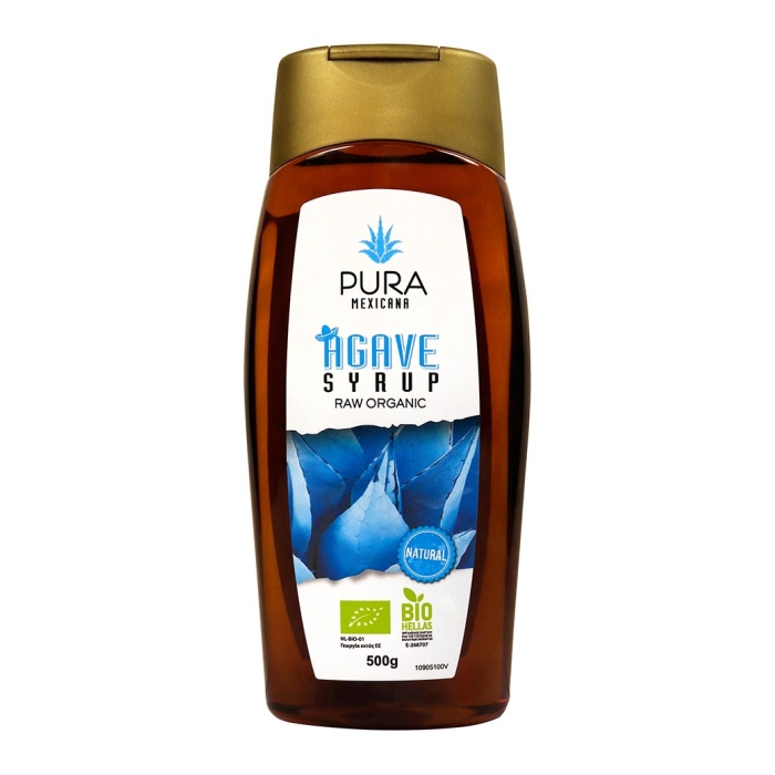 PURA MEXICANA AGAVE RAW ORGANIC SYRUP PET 500gr 