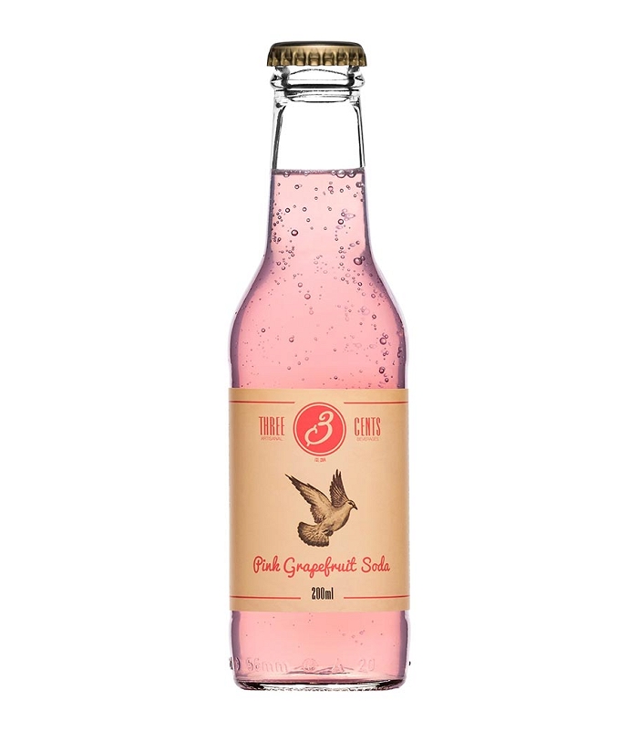 THREE CENTS PINK GRAPEFRUIT SODA 200ml