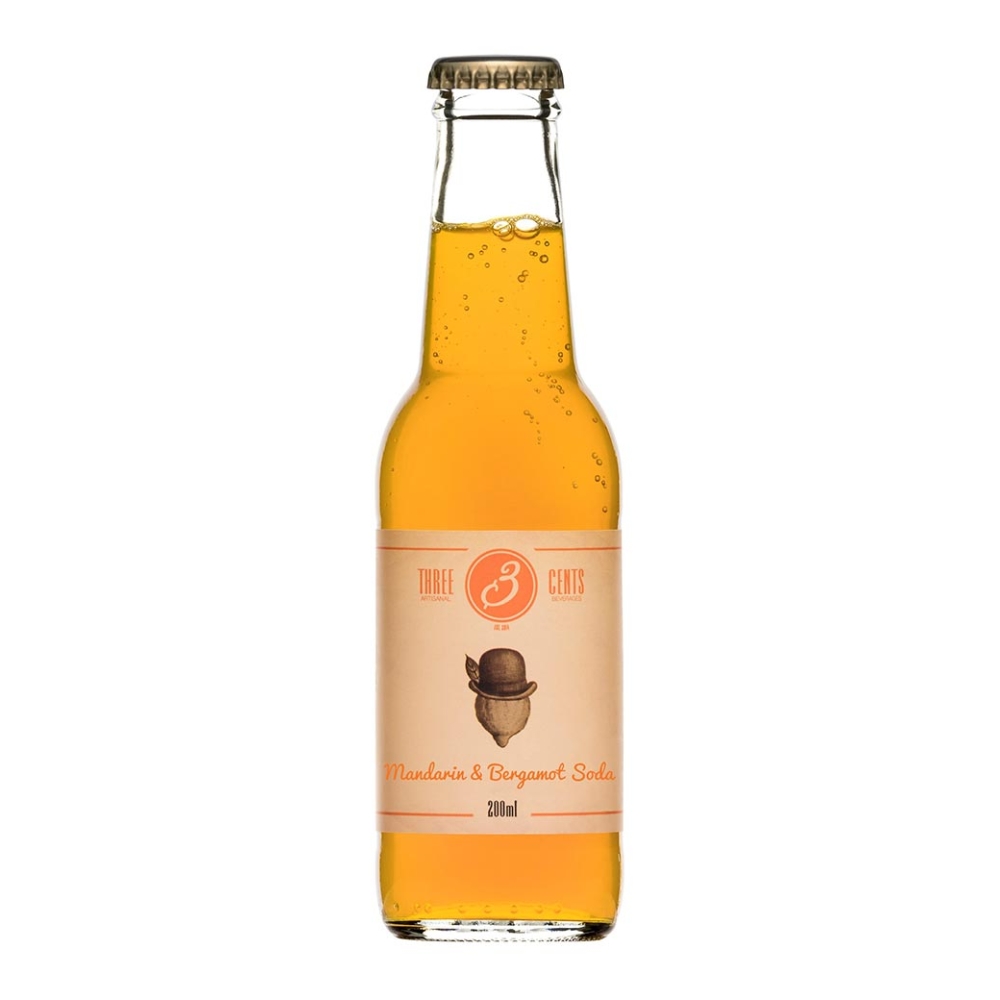 THREE CENTS MANDARIN & BERGAMOT SODA 200ml