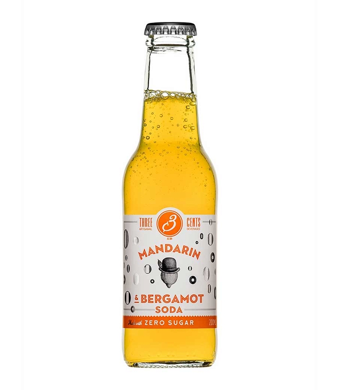 THREE CENTS MANDARIN & BERGAMOT SODA ZERO 200ml