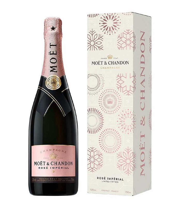 MOET & CHANDON IMPERIAL GIFT PACK ROSE BRUT CHAMPAGNE 750ml