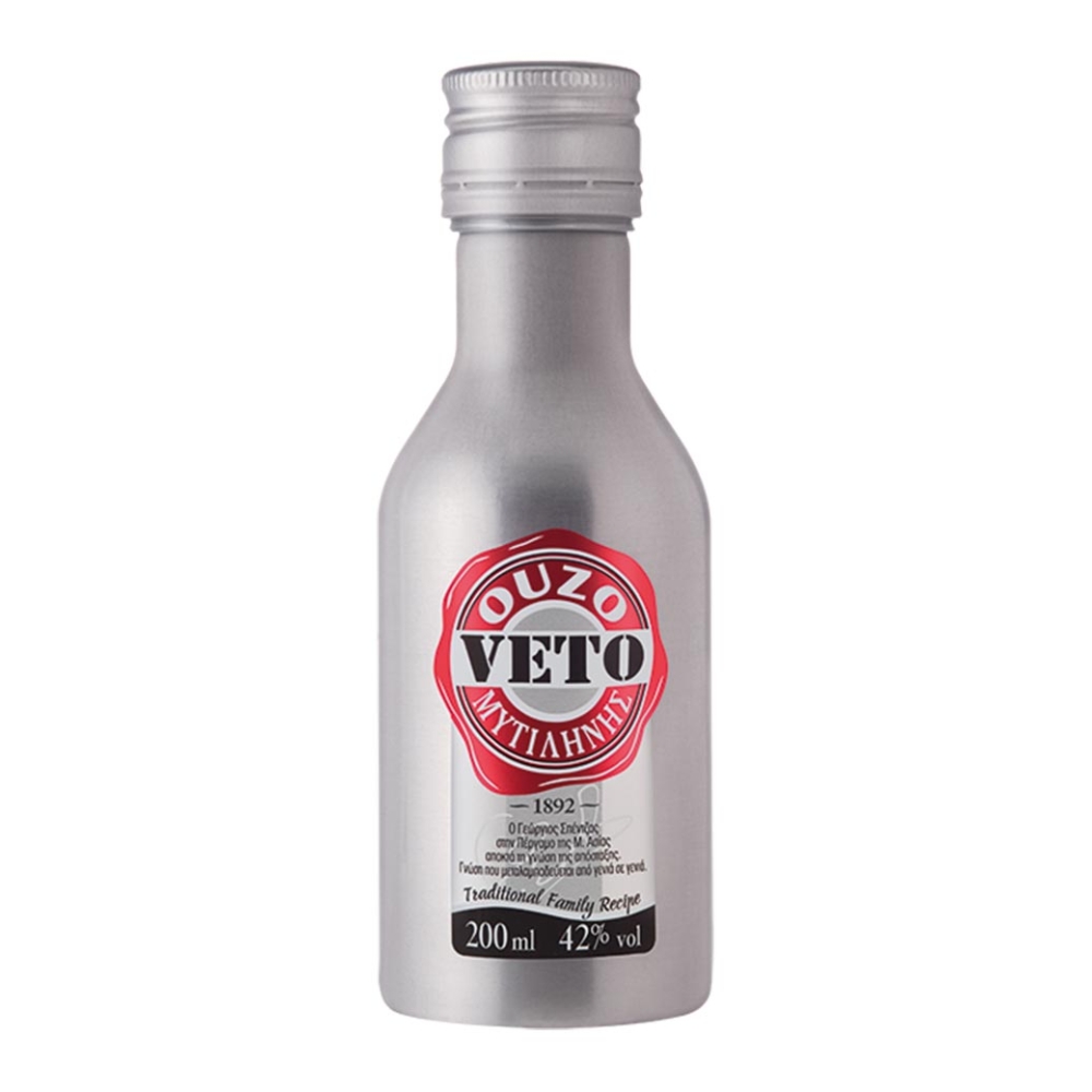 ΟΥΖΟ VETO ΜΕΤΑΛΛΙΚΟ 200ml