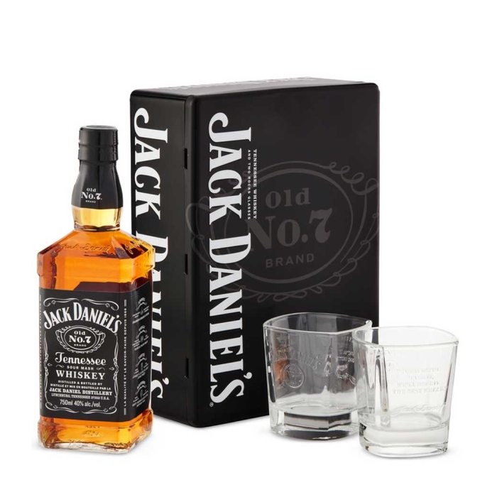 JACK DANIEL'S GIFT PACK (2 SIGNATURE GLASSES) WHISKY 700ml