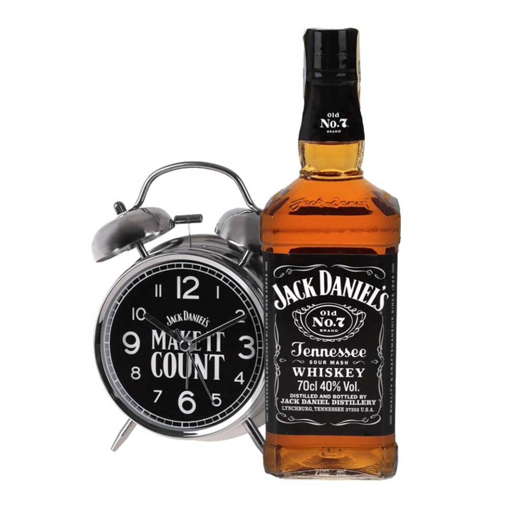 JACK DANIEL'S GIFT PACK ALARM CLOCK WHISKEY 700ml