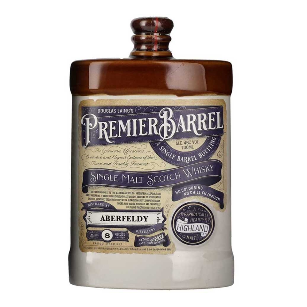 PREMIER BARREL ABERFELDY 8 Y.O CERAMIC BOTTLE WHISKY 700ml