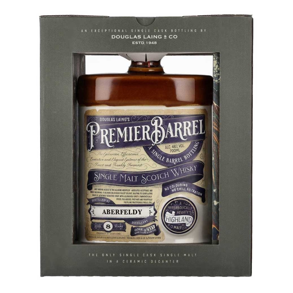PREMIER BARREL ABERFELDY 8 Y.O CERAMIC BOTTLE WHISKY 700ml