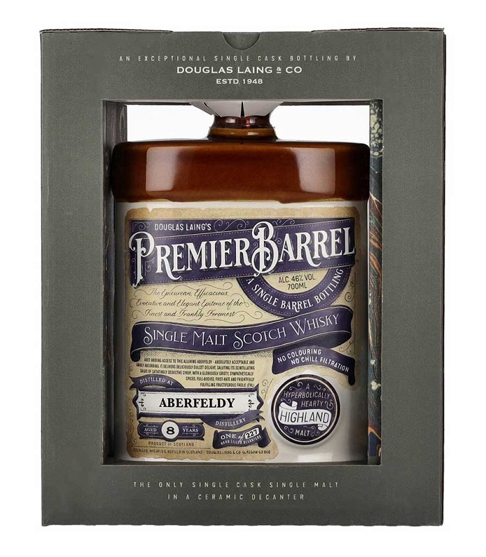 PREMIER BARREL ABERFELDY 8 Y.O CERAMIC BOTTLE WHISKY 700ml