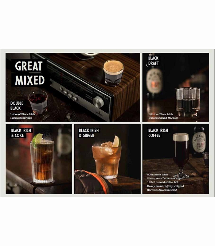BLACK IRISH WHISKEY SPIRIT AND STOUT BEER 700ml