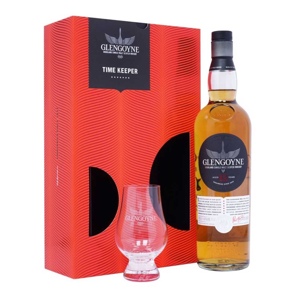 GLENGOYNE TIME KEEPER 12 Y.O GIFT PACK (SIGNATURE GLASS) WHISKY 700ml