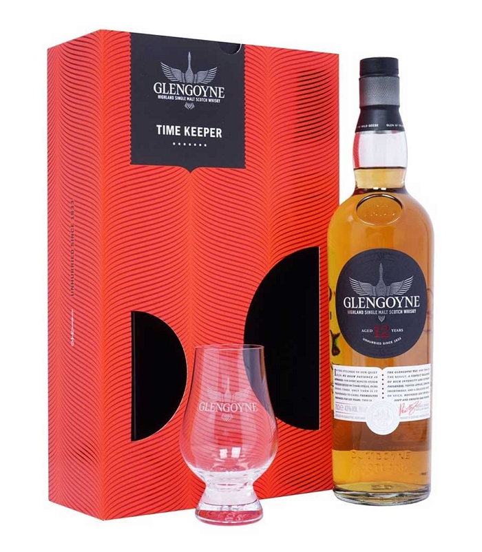 GLENGOYNE TIME KEEPER 12 Y.O GIFT PACK (SIGNATURE GLASS) WHISKY 700ml