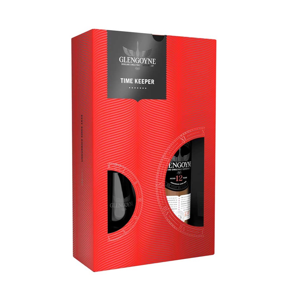 GLENGOYNE TIME KEEPER 12 Y.O GIFT PACK (SIGNATURE GLASS) WHISKY 700ml