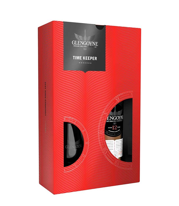 GLENGOYNE TIME KEEPER 12 Y.O GIFT PACK (SIGNATURE GLASS) WHISKY 700ml