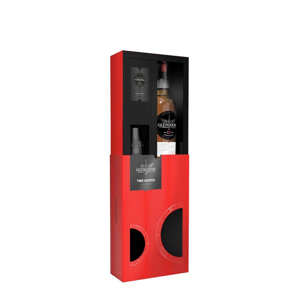 GLENGOYNE TIME KEEPER 12 Y.O GIFT PACK (SIGNATURE GLASS) WHISKY 700ml