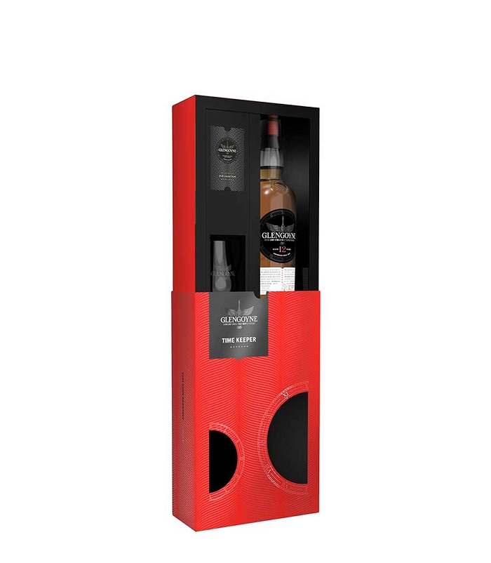 GLENGOYNE TIME KEEPER 12 Y.O GIFT PACK (SIGNATURE GLASS) WHISKY 700ml