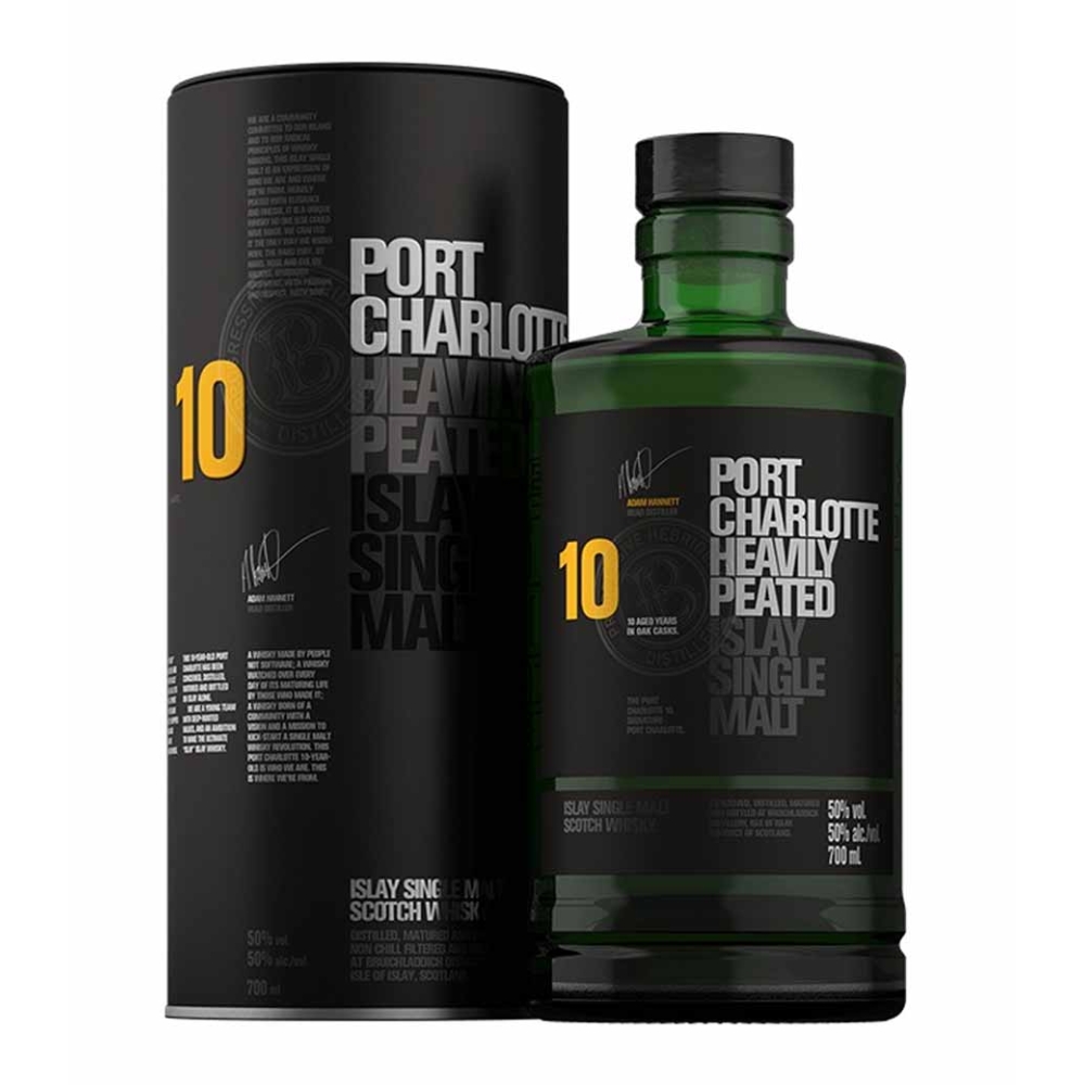 PORT CHARLOTTE ISLAY SCOTTISH BARLEY 10 Y.O WHISKY 700ml