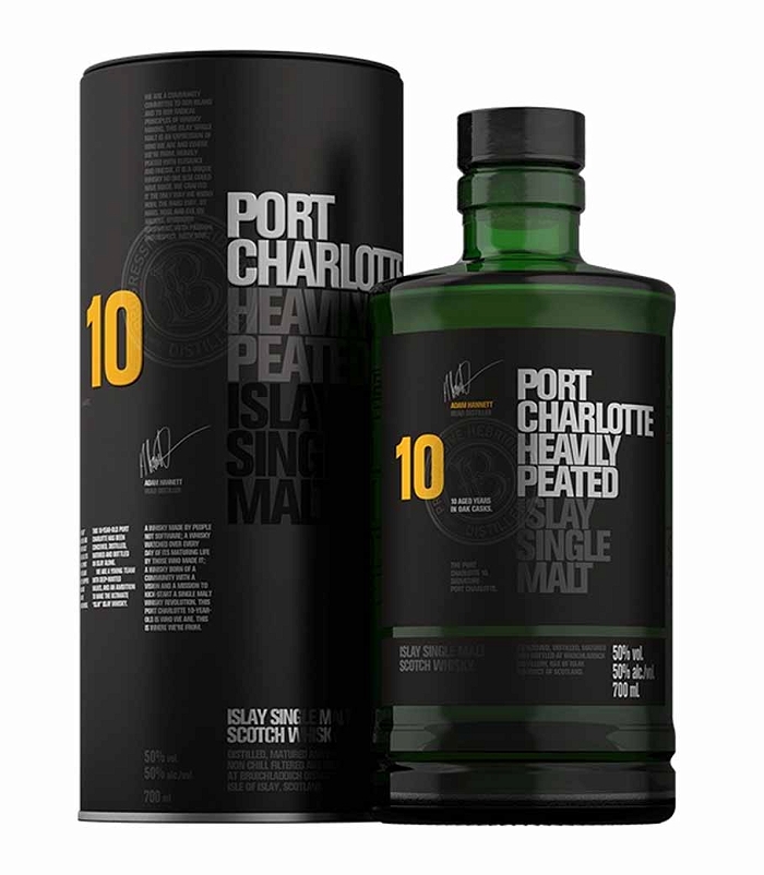 PORT CHARLOTTE ISLAY SCOTTISH BARLEY 10 Y.O WHISKY 700ml