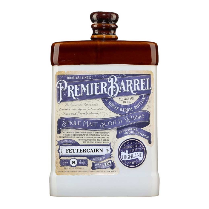 PREMIER BARREL FETTERCAIRN 8 Y.O CERAMIC BOTTLE WHISKY 700ml
