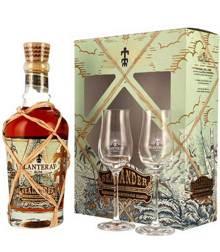 PLANTERAY SEALANDER GIFT PACK (2 SIGNATURE GLASSES) RUM 700ml