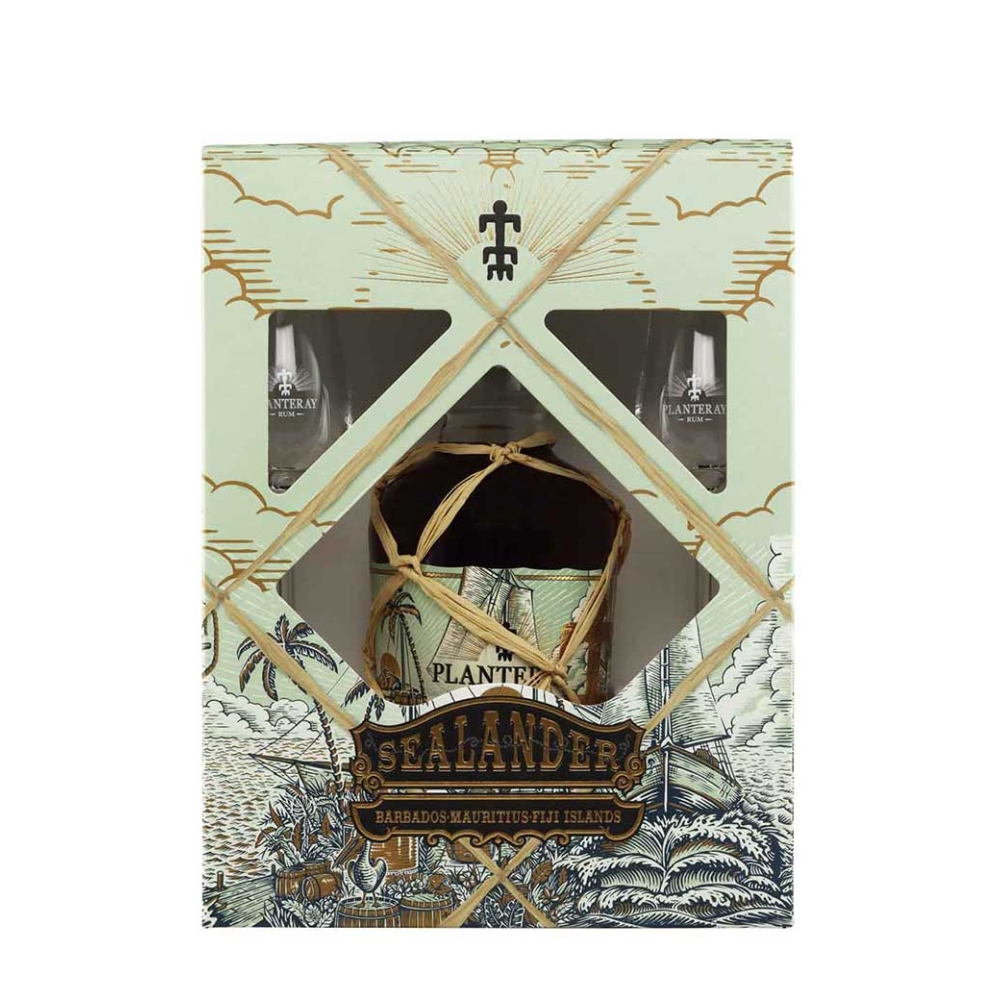 PLANTERAY SEALANDER GIFT PACK (2 SIGNATURE GLASSES) RUM 700ml