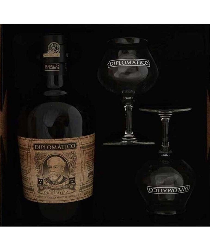 DIPLOMATICO SELECCION DE FAMILIA GIFT PACK (2 SIGNATURE GLASSES) RUM 700ml