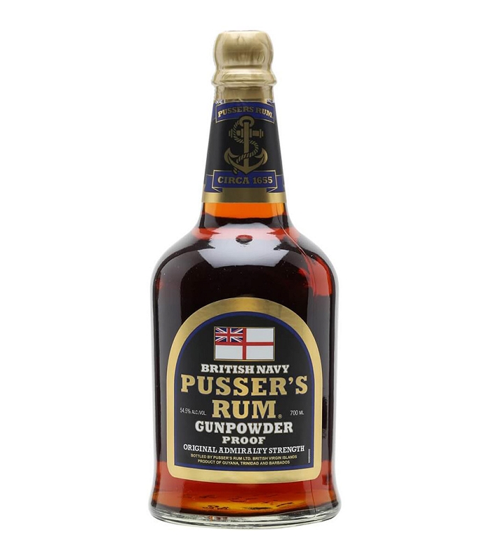 PUSSER'S GUNPOWDER OVERPROOF (BLACK LABEL) RUM 700ml