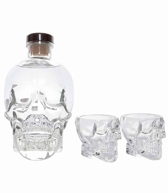 CRYSTAL HEAD GIFT PACK (2 SHOT GLASS GIFT SET) VODKA 700ml