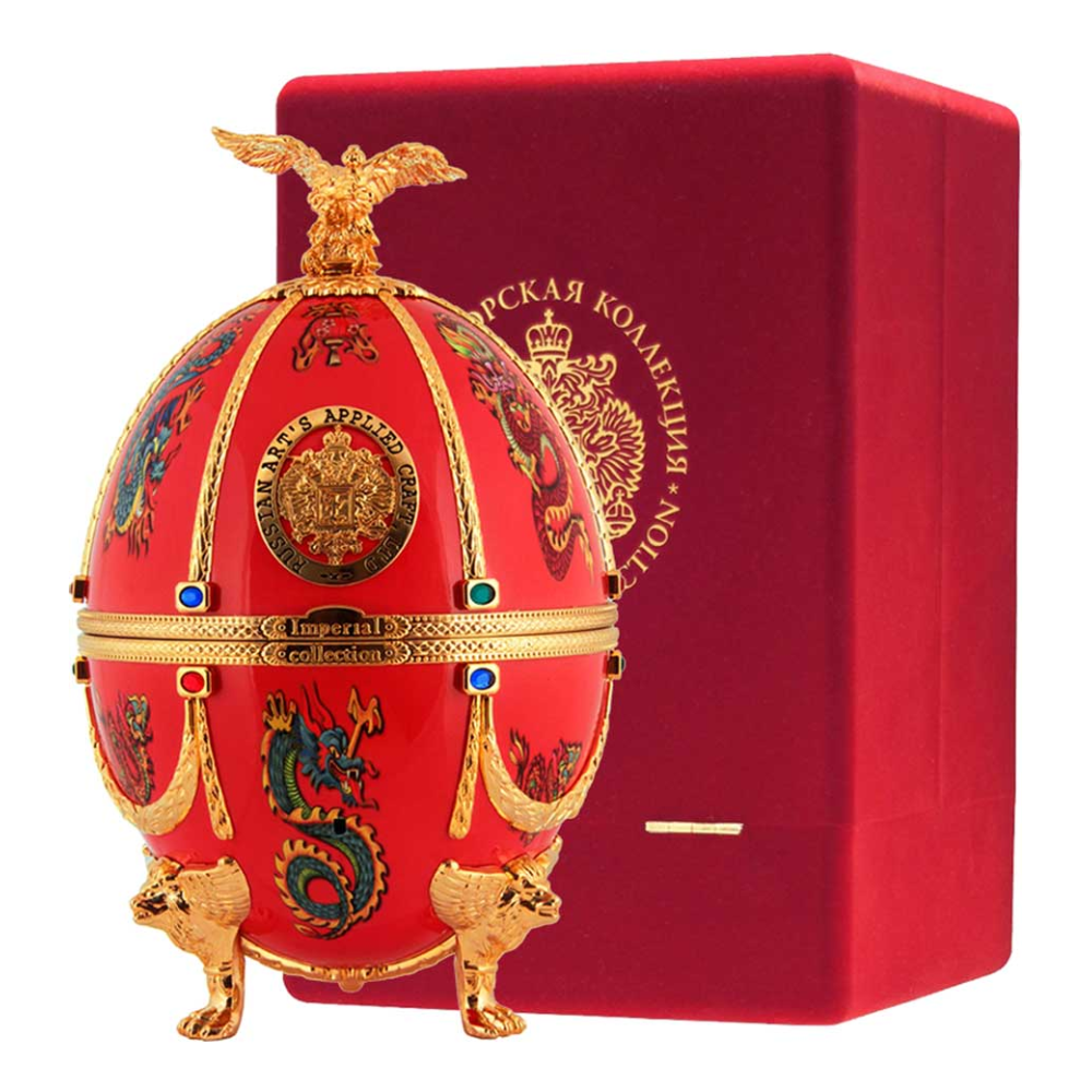 FABERGE EGG COLLECTION RED WITH DRAGONS AND BIRDS VODKA 700ml
