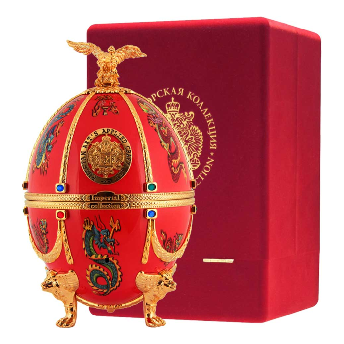 FABERGE EGG COLLECTION RED WITH DRAGONS AND BIRDS VODKA 700ml