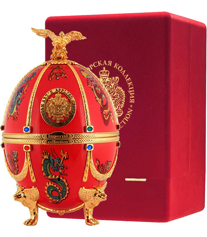 FABERGE EGG COLLECTION RED WITH DRAGONS AND BIRDS VODKA 700ml