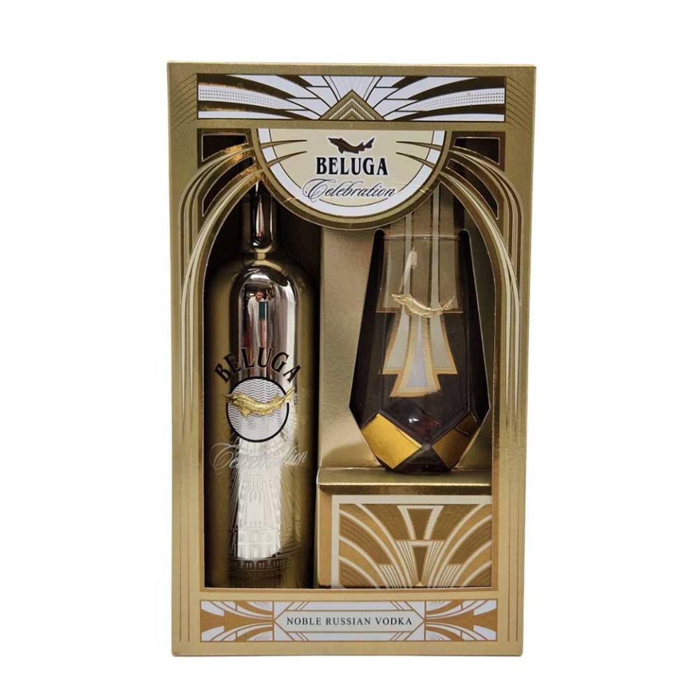 BELUGA CELEBRATION GIFT PACK WITH SPECIAL GLASS VODKA 700ml