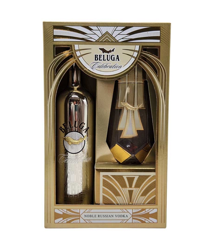 BELUGA CELEBRATION GIFT PACK WITH SPECIAL GLASS VODKA 700ml
