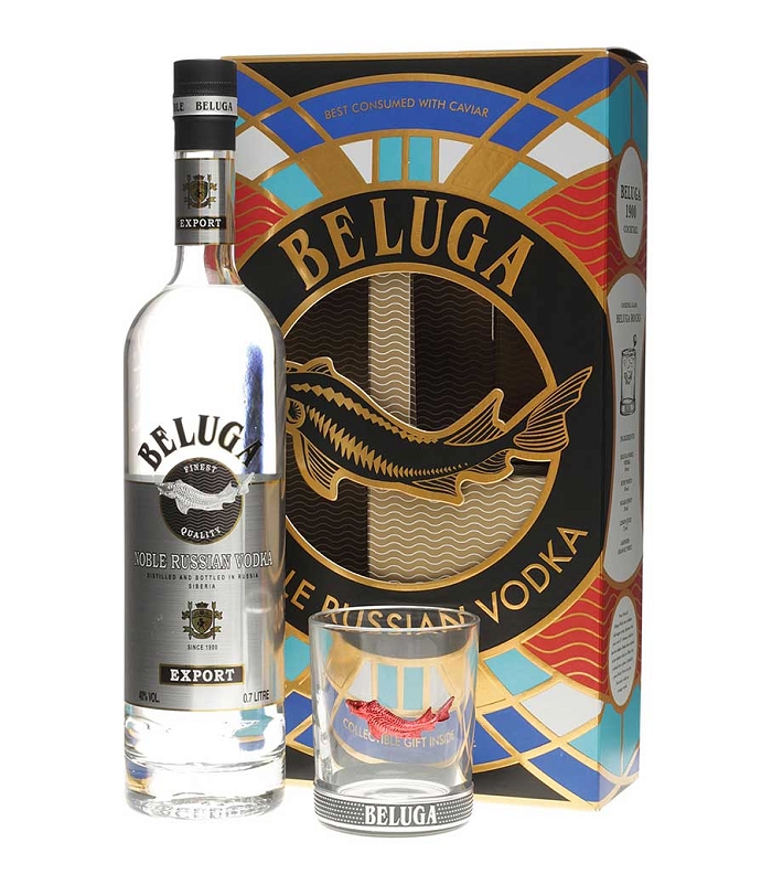 BELUGA NOBLE (GIFT PACK WITH ROCKS GLASS) VODKA 700ml