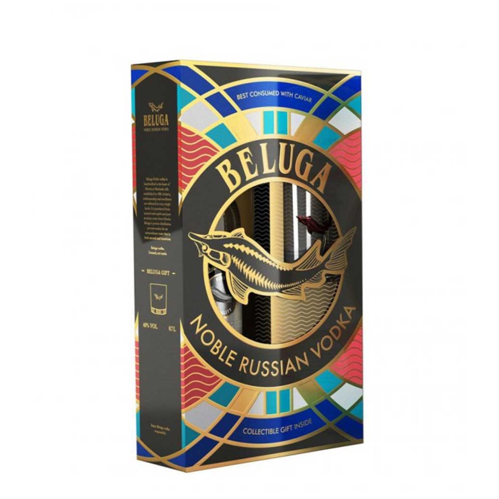 BELUGA NOBLE (GIFT PACK WITH ROCKS GLASS) VODKA 700ml