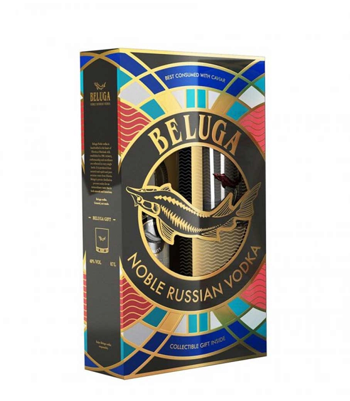 BELUGA NOBLE (GIFT PACK WITH ROCKS GLASS) VODKA 700ml