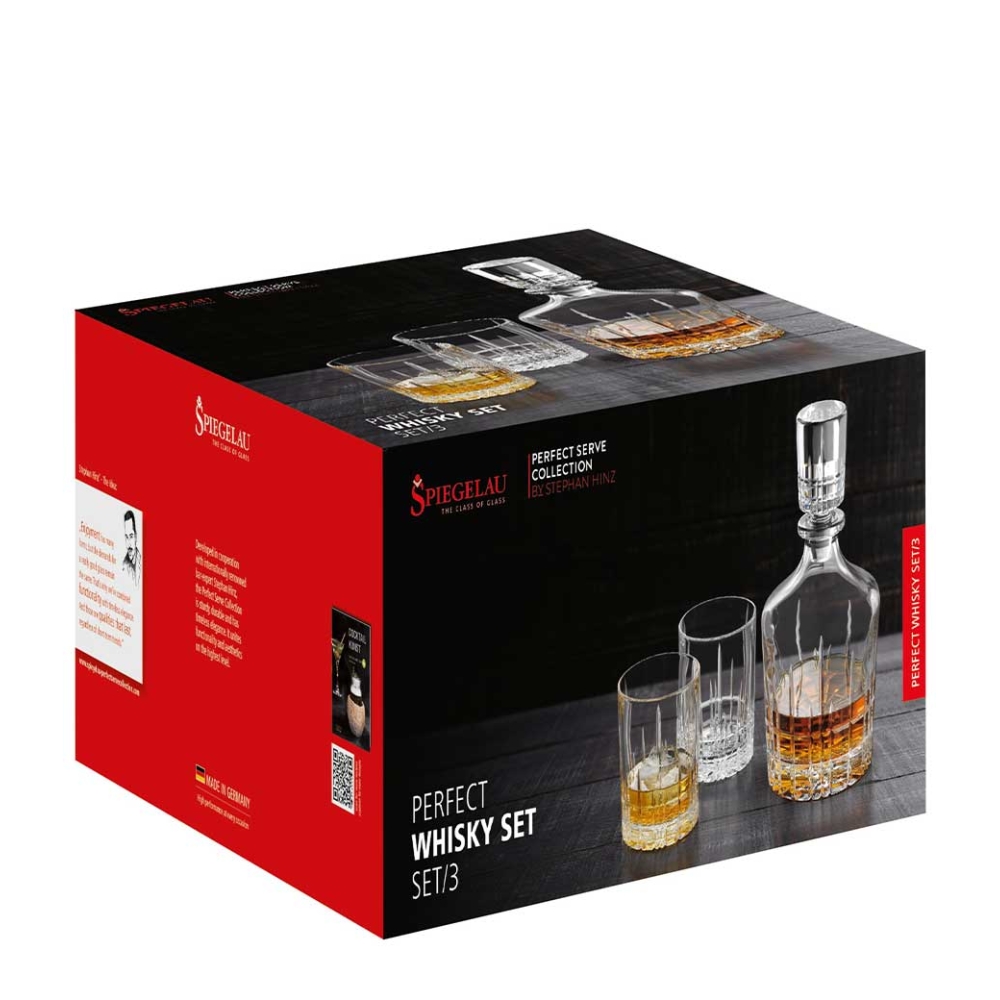 SPIEGELAU PERFECT WHISKY SET (DECANTER + 2 GLASSES)