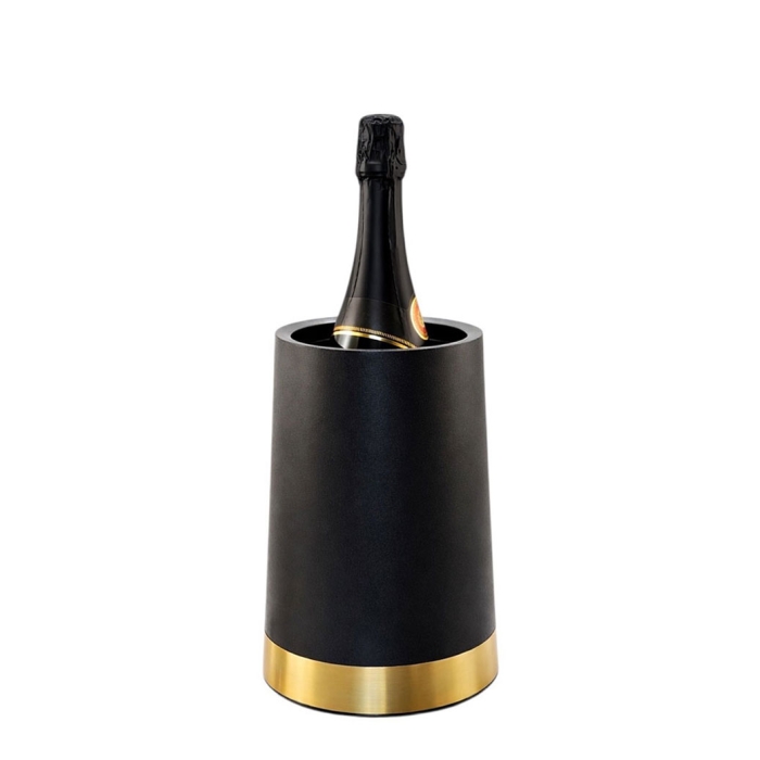 PULLTEX WINE & CHAMPAGNE BLACK WITH GOLD COOLER