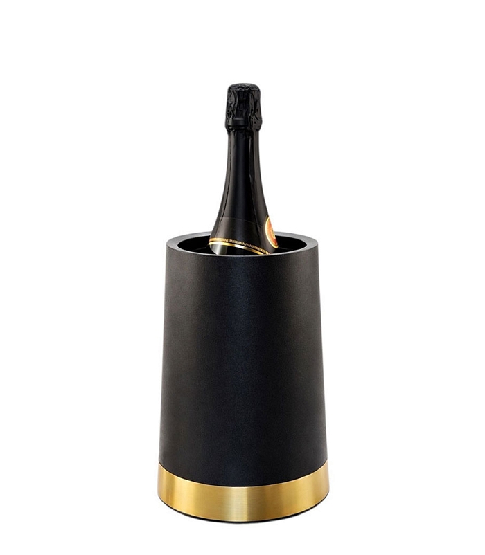PULLTEX WINE & CHAMPAGNE BLACK WITH GOLD COOLER
